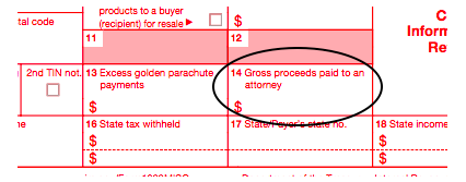 How to fill out a 1099 - BOX 14 GROSS PROCEEDS TO AN ATTORNEY