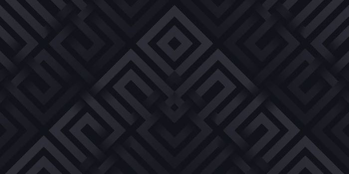 A seamless dark geometric pattern featuring overlapping diamond and square shapes in varying shades of black and gray, ideal for CPA or accounting professionals seeking a sophisticated and modern backdrop.